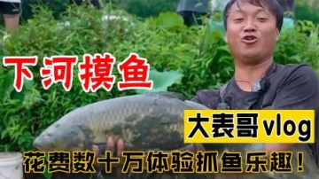 大表哥vlog：江西90后小伙花百万包鱼塘，凭借下河摸鱼吸粉